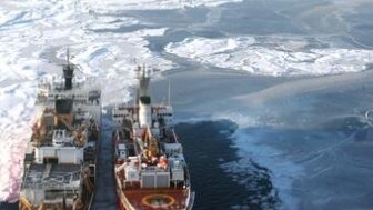 Photo of two icebreakers