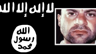 Hajji Abdullah with flag