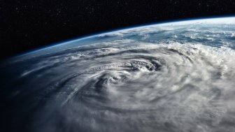 Satellite image of a hurricane 