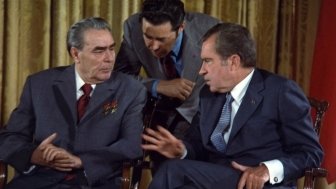 Leonid Brezhnev and Richard Nixon talks in 1973