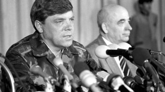 CGen of 40th Army, Boris Gromov, announcing the withdrawal of Soviet contingent forces