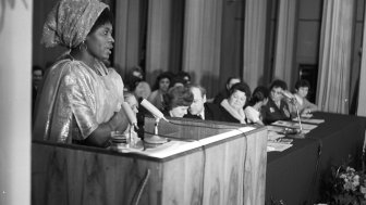 Image: The celebration of the International Women's Day on March 8, 1972, at the Patrice Lumumba People's Friendship University.