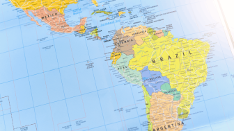 Political Map of South America Continent