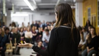 Image - Brazilian Woman Speaking to a Crowd