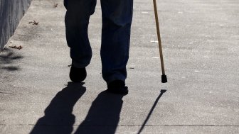 Man walking with a cane