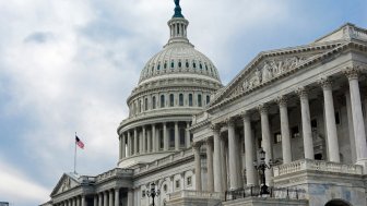View of the United States Capitol Building in Washington DC.