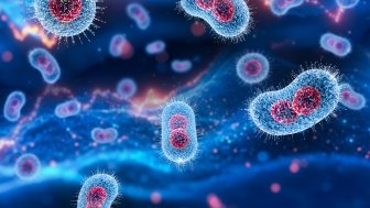 Microscope view of monkeypox, it is a disease caused by infection with a virus. People with mpox often get a rash, along with other symptoms. 3d rendering