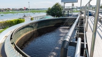 Waste water treatment ponds from industrial plants