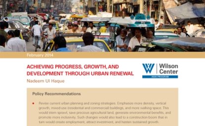 Pakistan's Urbanization: Achieving Progress, Growth, and Development Through Urban Renewal