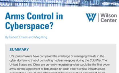 Arms Control in Cyberspace?
