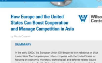 How Europe and the United States Can Boost Cooperation and Manage Competition in Asia