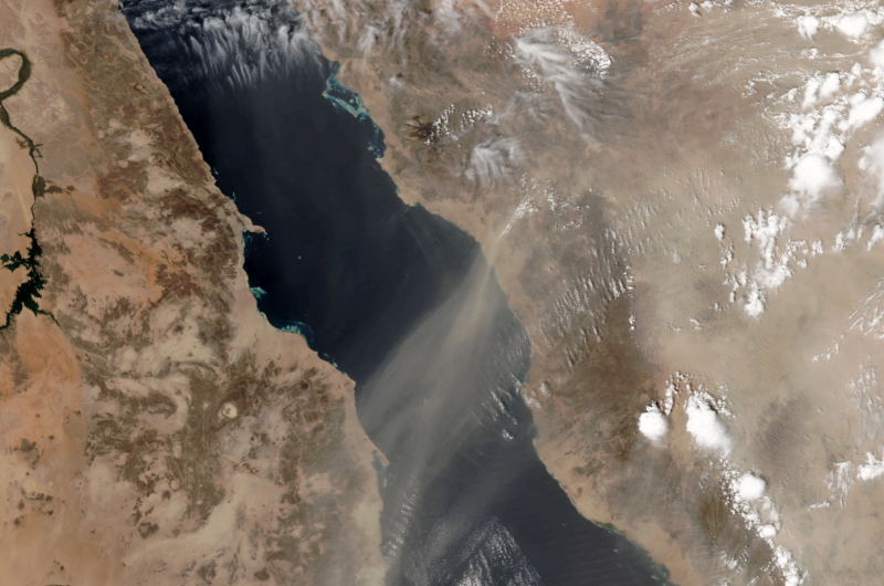 Dust Storm Over the Red Sea