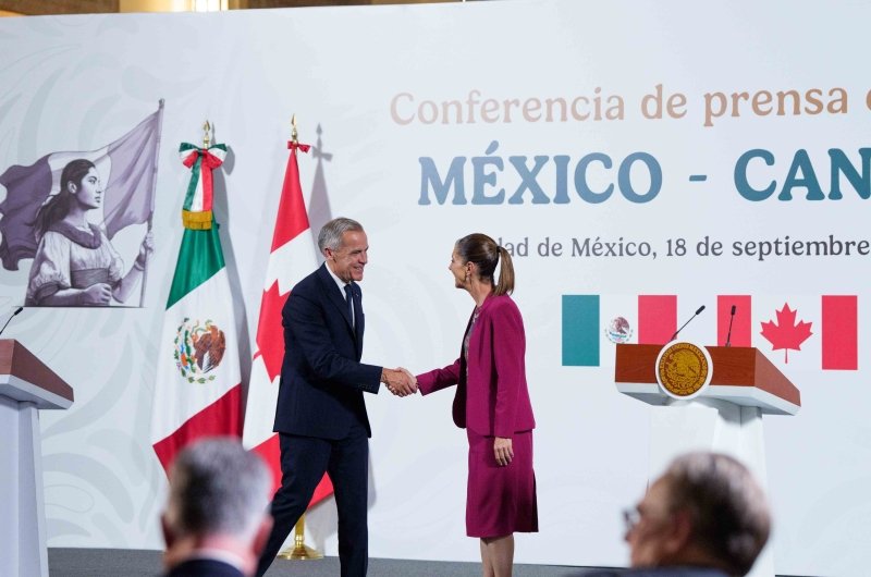 Canadian Prime Minister Mark Carney and Mexican President Claudia Sheinbaum