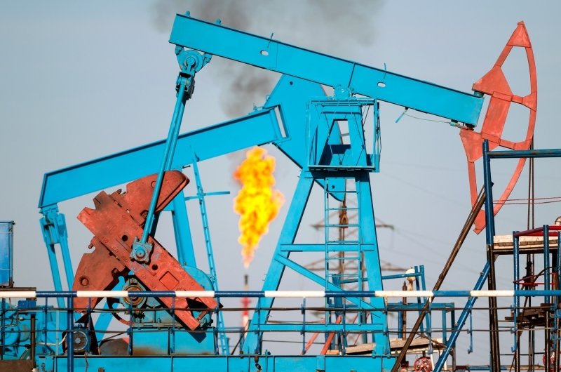 image of pumping oil wells