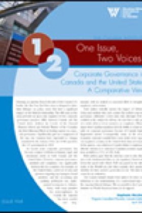 Corporate Governance in Canada and the United States: A Comparative View