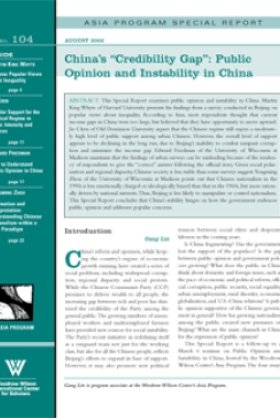 China's Credibility Gap: Public Opinion and Instability in China
