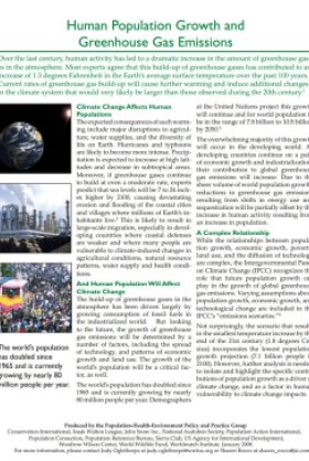 Human Population Growth and Greenhouse Gas Emissions