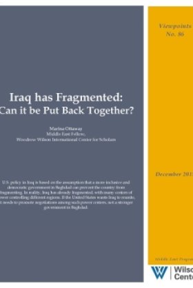 Iraq has Fragmented: Can it be Put Back Together?