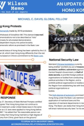 Wilson Memo: An Update on Hong Kong