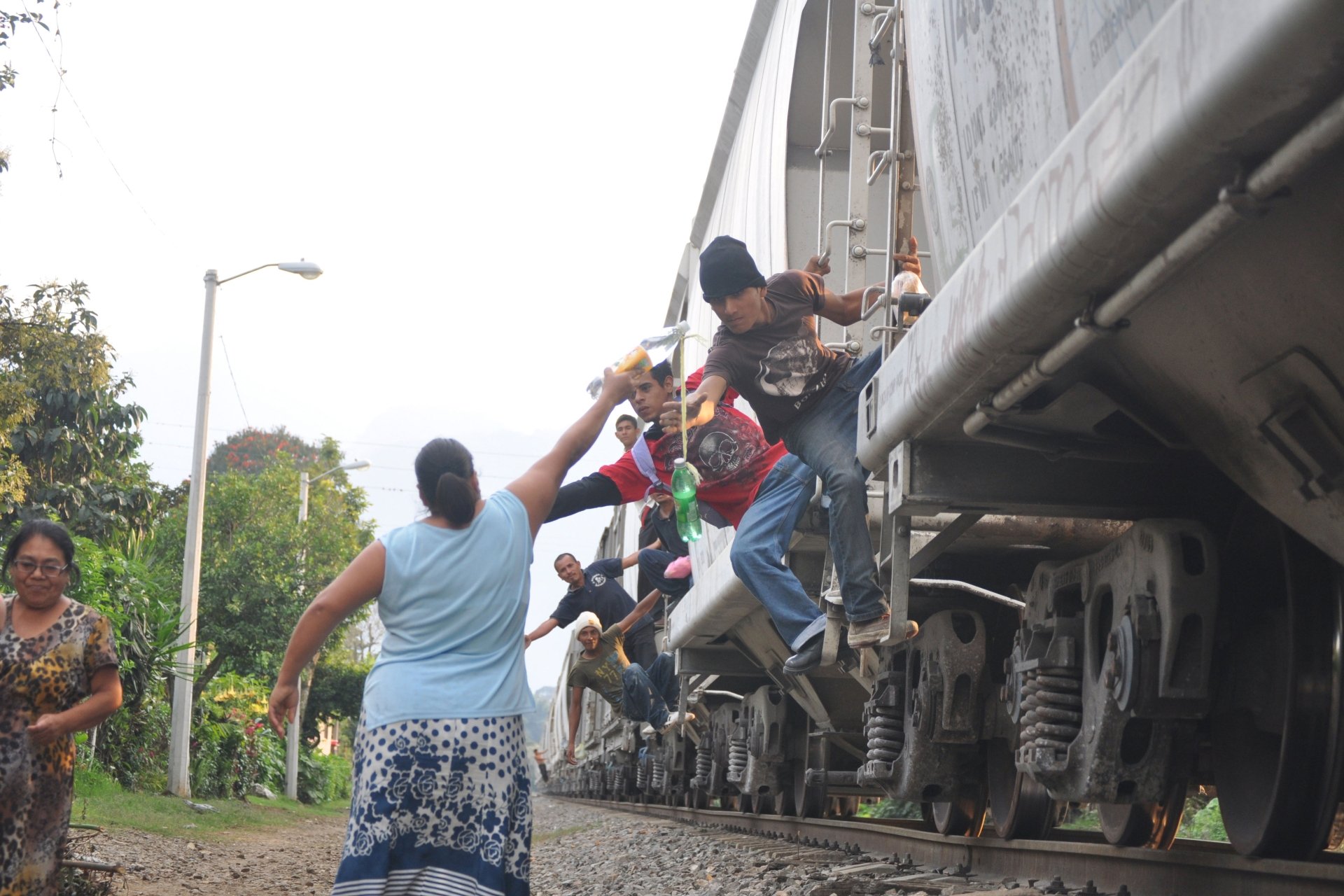 Migrants on Freight Train