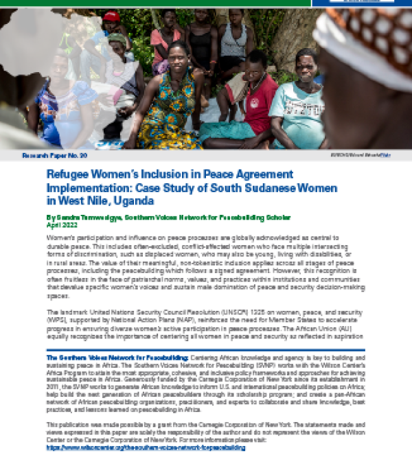 SVNP Research Paper Cover Refugee Women