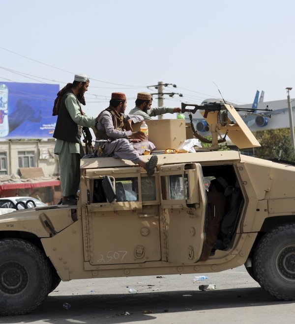 Taliban Fighters in Humvee