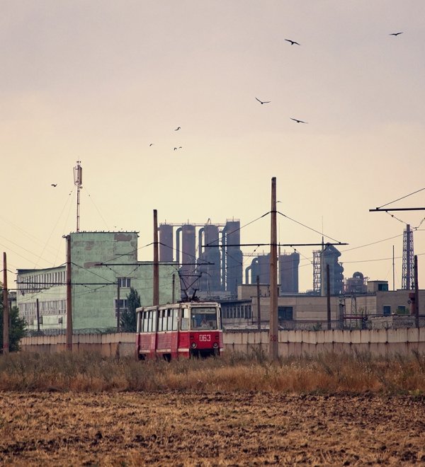 Coke chemical factory located in Avdeevka, Ukraine. 