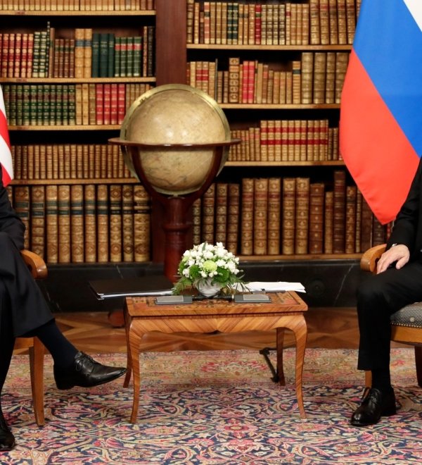 President Joe Biden sits with Russian President Vladimir Putin, 16 June 2021