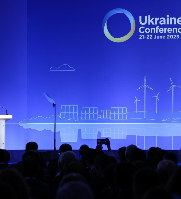European Commission President Ursula von der Leyen announcing the Ukraine Facility at the Ukraine Recovery Conference in London, UK on June 21, 2023.