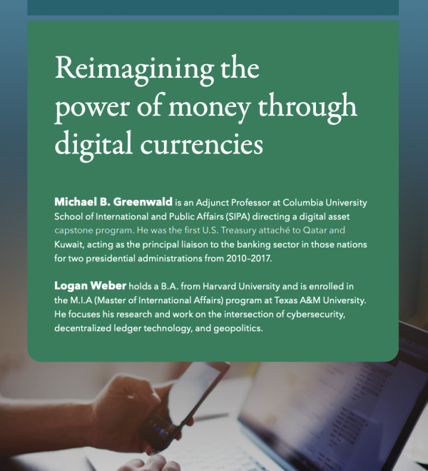 Reimagining the power of money through digital currencies cover