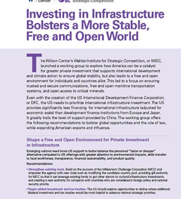 Investing in Infrastructure One Pager Cover