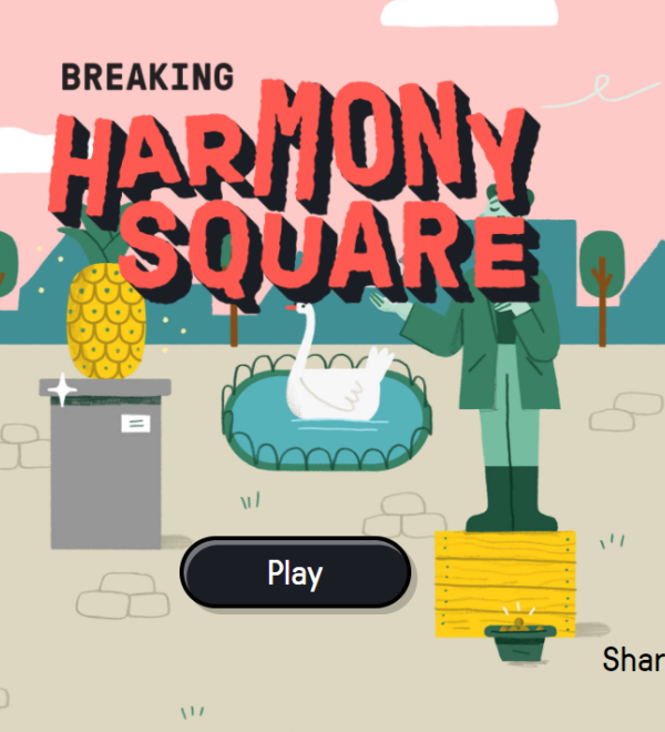 Screenshot of the game breaking harmony square