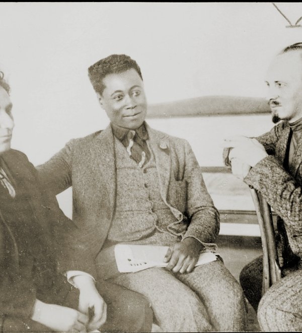 Grigory Zinoviev, Nikolai Bukharin and Claude McKay in 1923