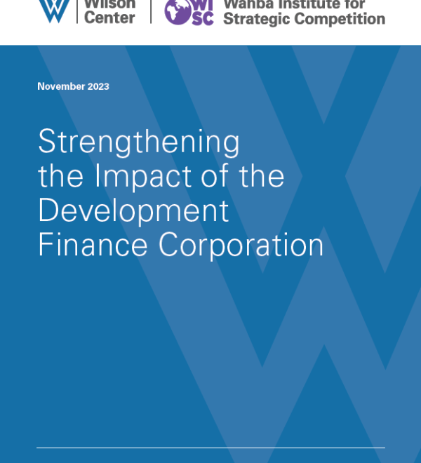 Publication: Strengthening the Impact of the Development Finance Corporation