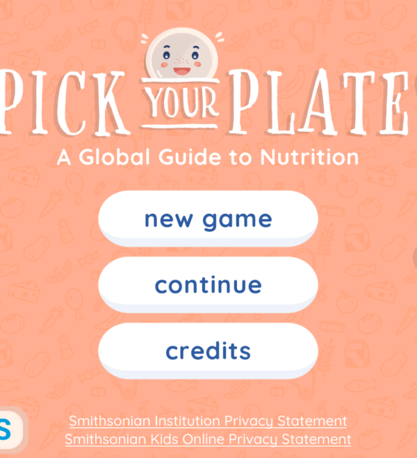 Screenshot of the game Pick Your Plate!