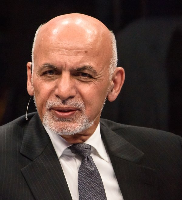 Afghan President Ashraf Ghani at a NATO Summit in 2018.