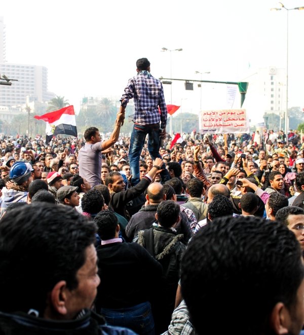 Protesters in Tahir Square