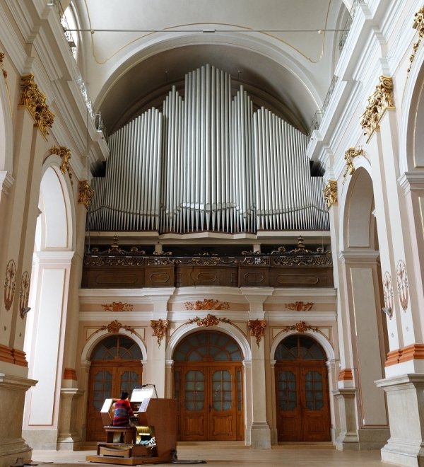 Organ pipes in a church