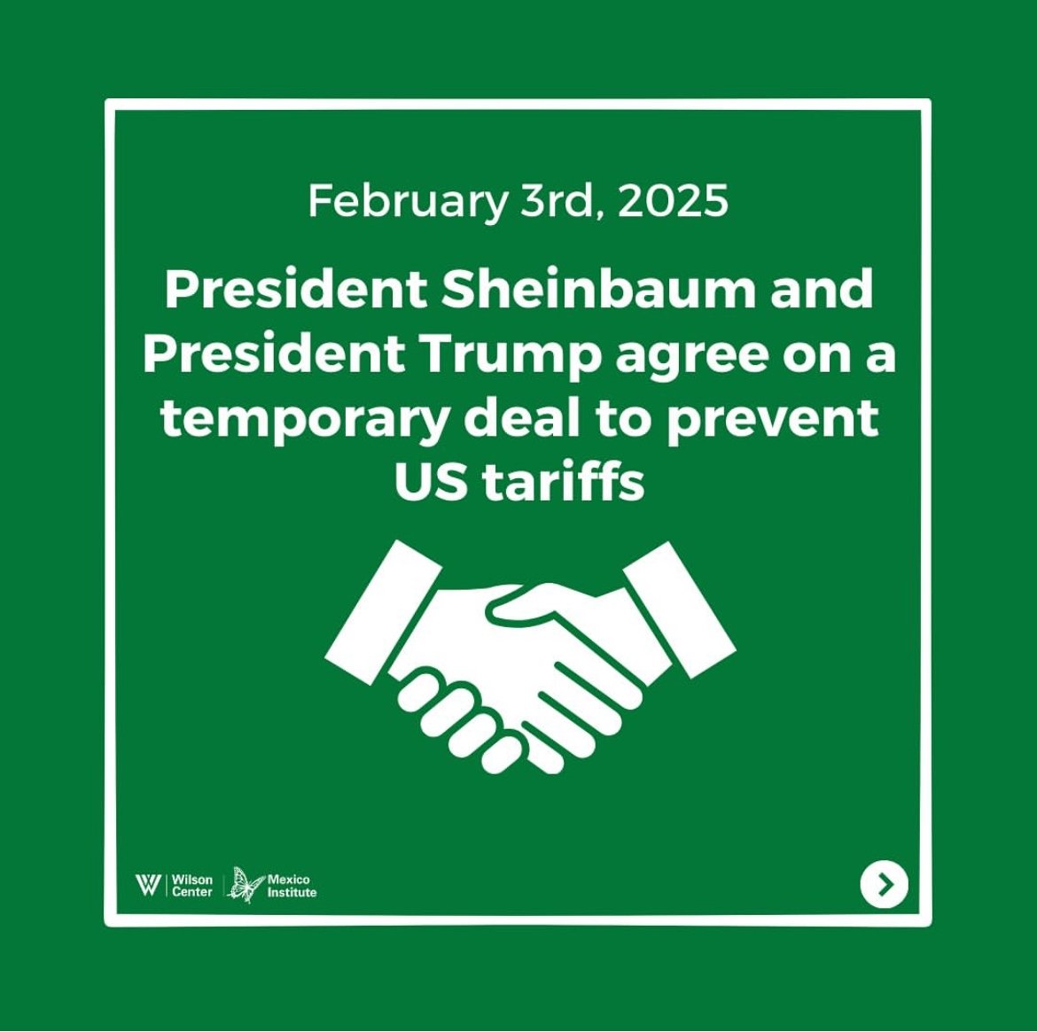 President Sheinbaum and President Trump agree on a temporary deal to prevent US tariffs
