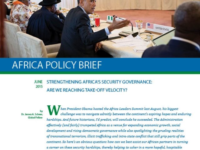 Strengthening Africa's Security Governance: Are We Reaching Take-Off Velocity?