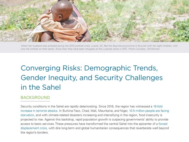 Converging Risks: Demographic Trends, Gender Inequity, and Security Challenges in the Sahel 