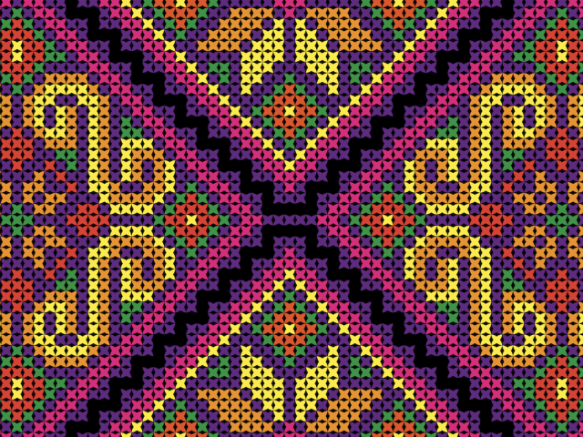 embroidered cross-stitch ethnic Ukraine pattern
