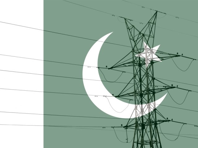 Pakistan Flag & Electrical wires
