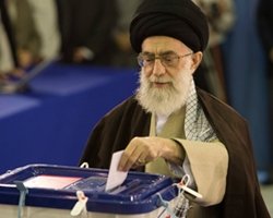 Ayatollah Khamenei voting