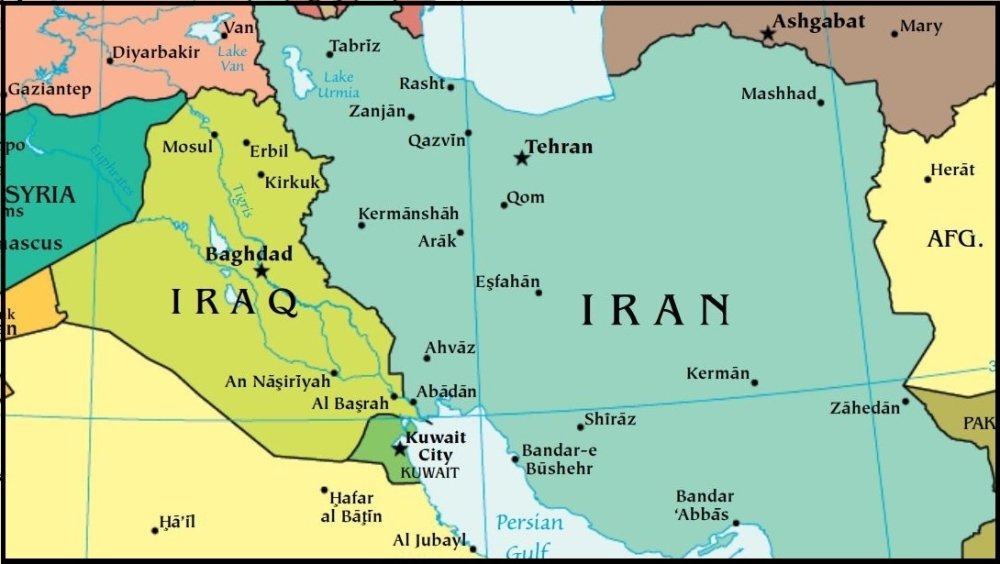 Iraq Iran map