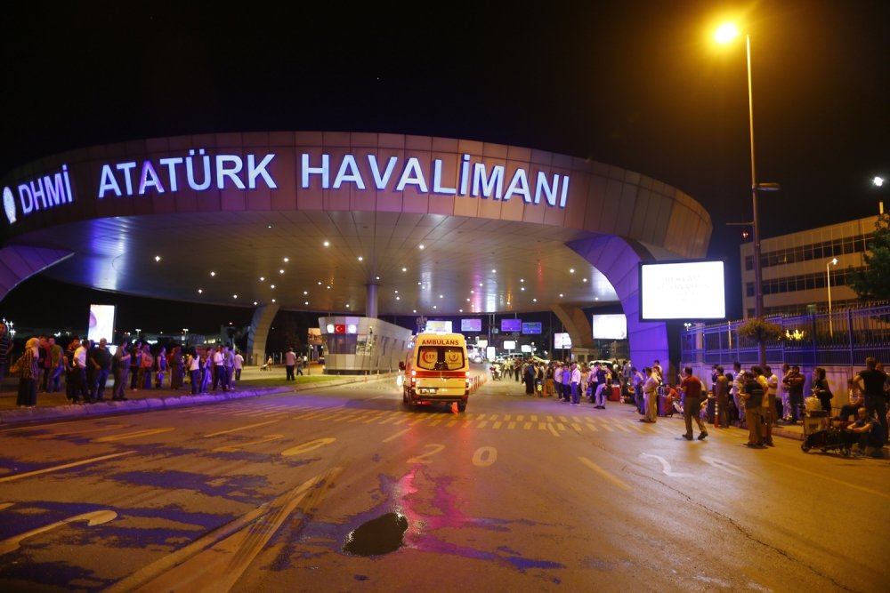Ambulances arrive at Turkey's largest airport, Istanbul Ataturk, Turkey, following a blast June 28, 2016. REUTERS/Osman Orsal