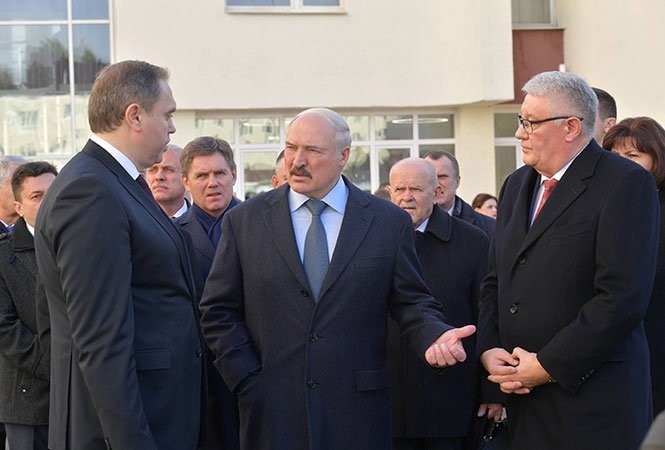 Belorussian President Alexander Lukashenko at a visit to the N.N. Alexandrov National Cancer Center in October 2019.