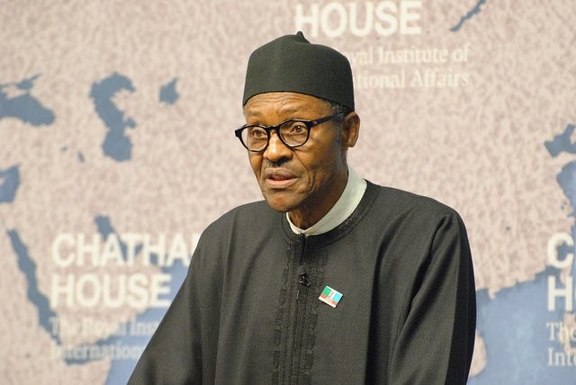 Nigerian President Muhammadu Buhari at a discussion at Chatham House, February 26, 2015. Photo by Chatham House, Creative Commons CC-BY 2.0