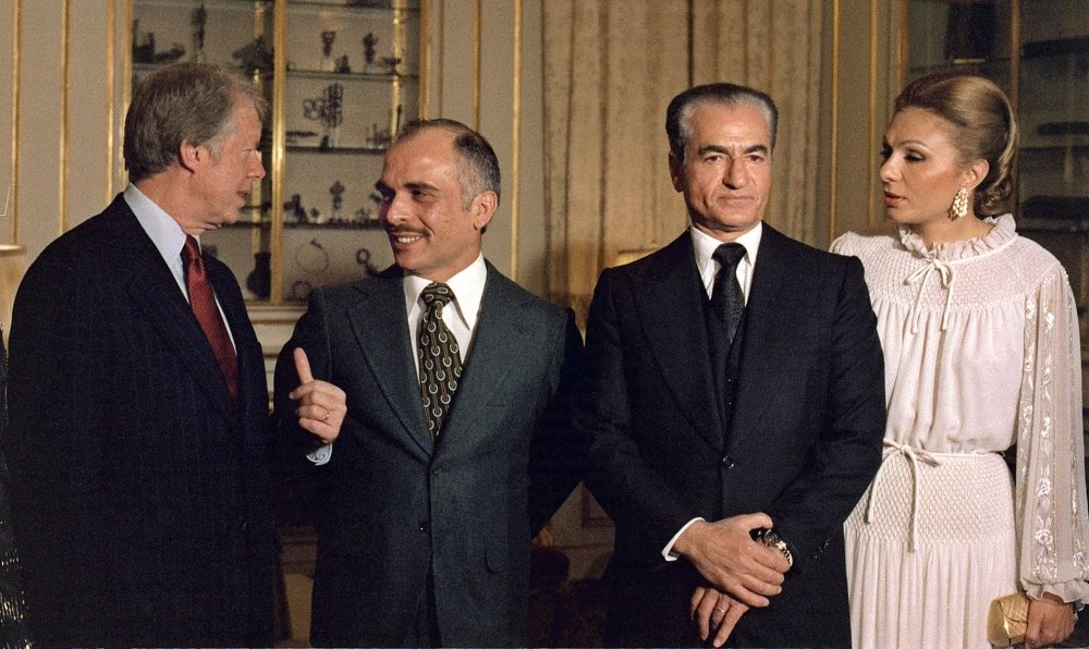 Jimmy Carter, King Hussen of Jordan, Shah Reza Pahlavi of Iran and Shahbanou Farah