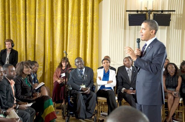 Obama and young African